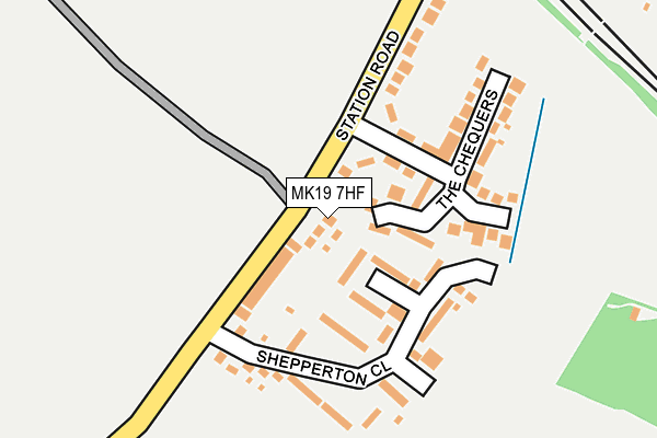 MK19 7HF map - OS OpenMap – Local (Ordnance Survey)