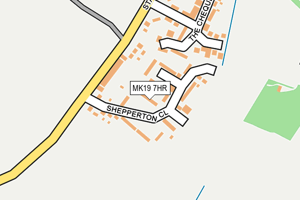 MK19 7HR map - OS OpenMap – Local (Ordnance Survey)