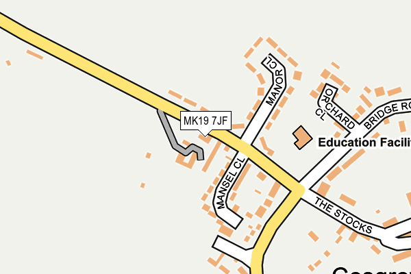 MK19 7JF map - OS OpenMap – Local (Ordnance Survey)