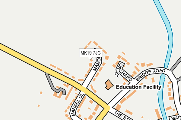 MK19 7JG map - OS OpenMap – Local (Ordnance Survey)