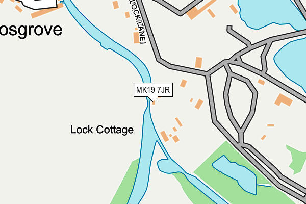 MK19 7JR map - OS OpenMap – Local (Ordnance Survey)