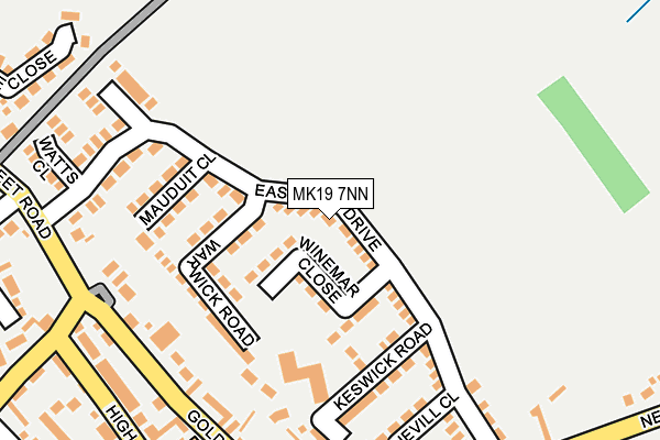 MK19 7NN map - OS OpenMap – Local (Ordnance Survey)