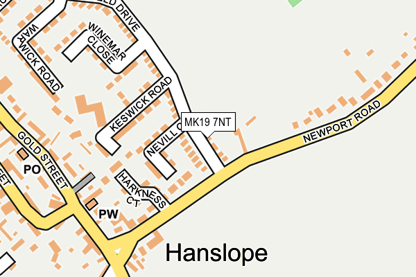 MK19 7NT map - OS OpenMap – Local (Ordnance Survey)