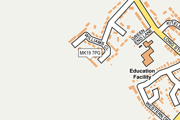 MK19 7PG map - OS OpenMap – Local (Ordnance Survey)