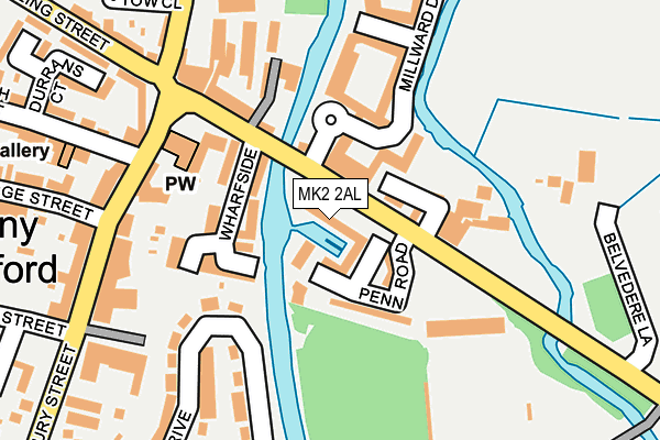 MK2 2AL map - OS OpenMap – Local (Ordnance Survey)