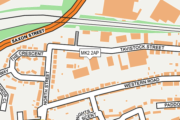 MK2 2AP map - OS OpenMap – Local (Ordnance Survey)