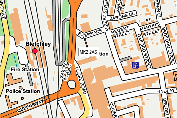 MK2 2AS map - OS OpenMap – Local (Ordnance Survey)