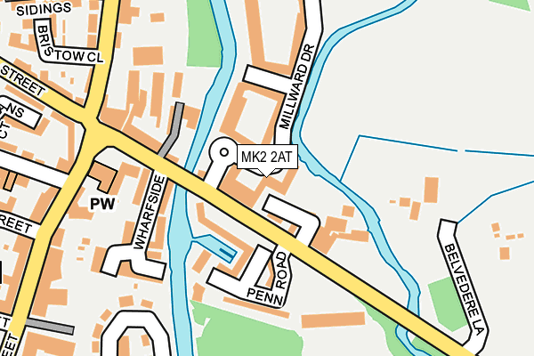 MK2 2AT map - OS OpenMap – Local (Ordnance Survey)