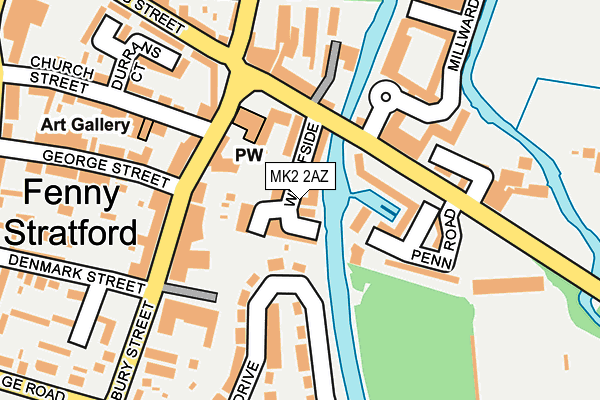 MK2 2AZ map - OS OpenMap – Local (Ordnance Survey)