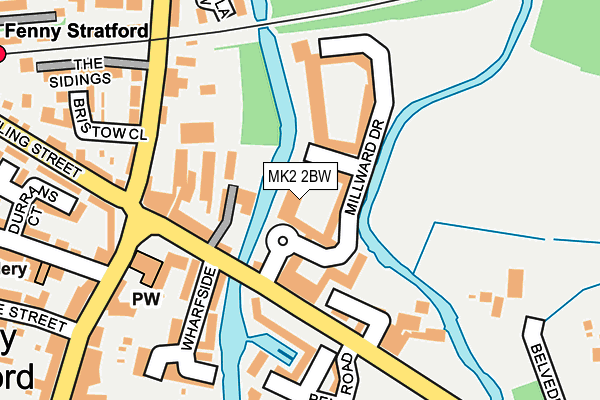 MK2 2BW map - OS OpenMap – Local (Ordnance Survey)