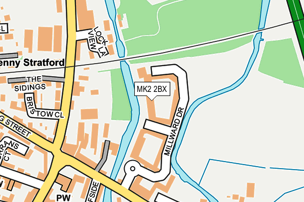 MK2 2BX map - OS OpenMap – Local (Ordnance Survey)
