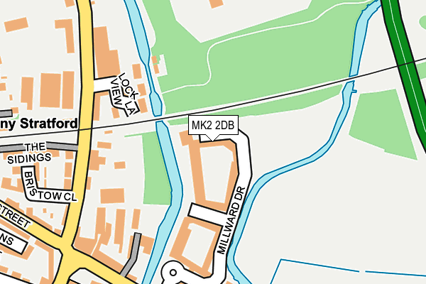 MK2 2DB map - OS OpenMap – Local (Ordnance Survey)