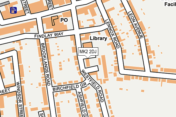 MK2 2DJ map - OS OpenMap – Local (Ordnance Survey)