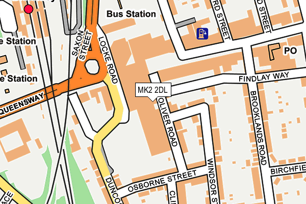 MK2 2DL map - OS OpenMap – Local (Ordnance Survey)