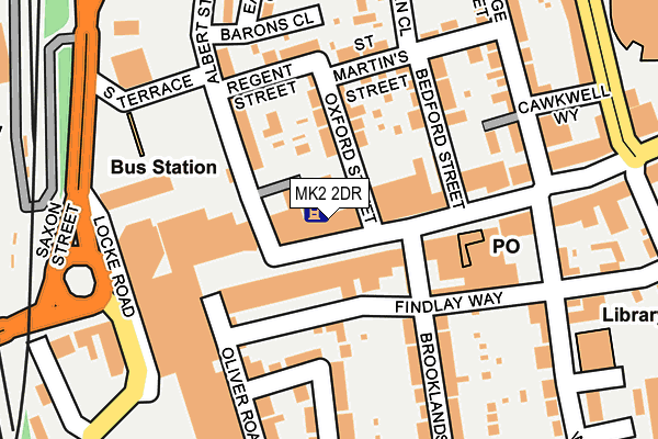 MK2 2DR map - OS OpenMap – Local (Ordnance Survey)