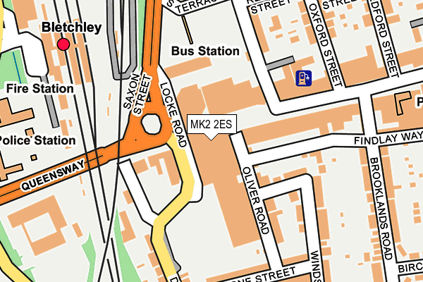 MK2 2ES map - OS OpenMap – Local (Ordnance Survey)