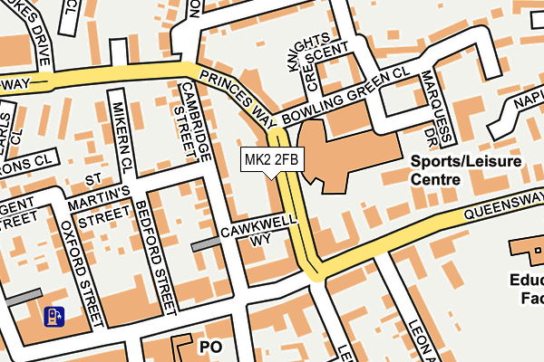 MK2 2FB map - OS OpenMap – Local (Ordnance Survey)