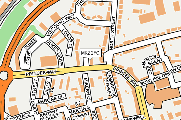MK2 2FQ map - OS OpenMap – Local (Ordnance Survey)