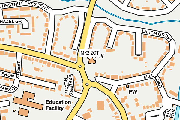 MK2 2GT map - OS OpenMap – Local (Ordnance Survey)