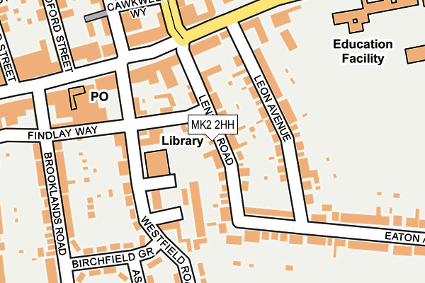 MK2 2HH map - OS OpenMap – Local (Ordnance Survey)