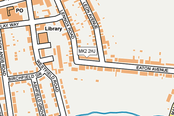 MK2 2HJ map - OS OpenMap – Local (Ordnance Survey)