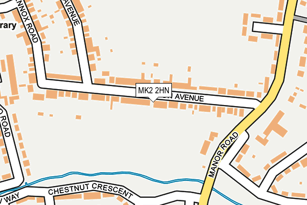 MK2 2HN map - OS OpenMap – Local (Ordnance Survey)