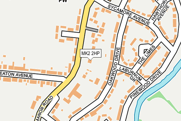 MK2 2HP map - OS OpenMap – Local (Ordnance Survey)