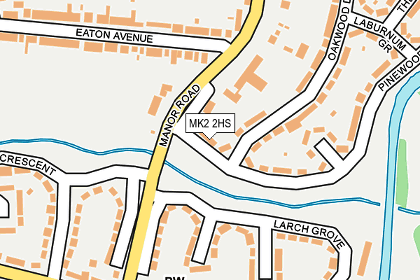 MK2 2HS map - OS OpenMap – Local (Ordnance Survey)