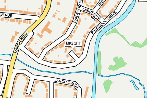 MK2 2HT map - OS OpenMap – Local (Ordnance Survey)