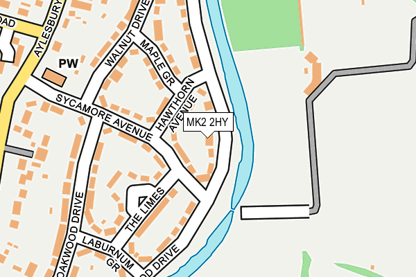 MK2 2HY map - OS OpenMap – Local (Ordnance Survey)