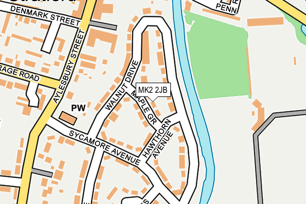 MK2 2JB map - OS OpenMap – Local (Ordnance Survey)