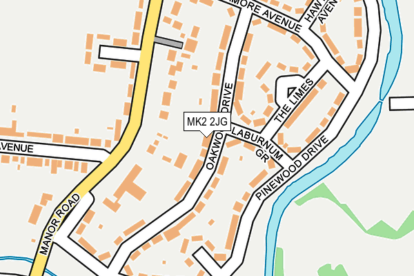 MK2 2JG map - OS OpenMap – Local (Ordnance Survey)