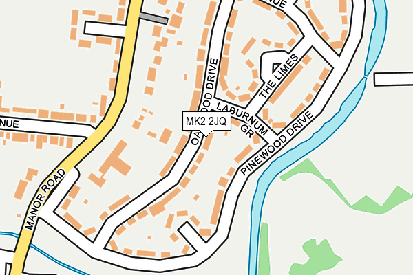 MK2 2JQ map - OS OpenMap – Local (Ordnance Survey)