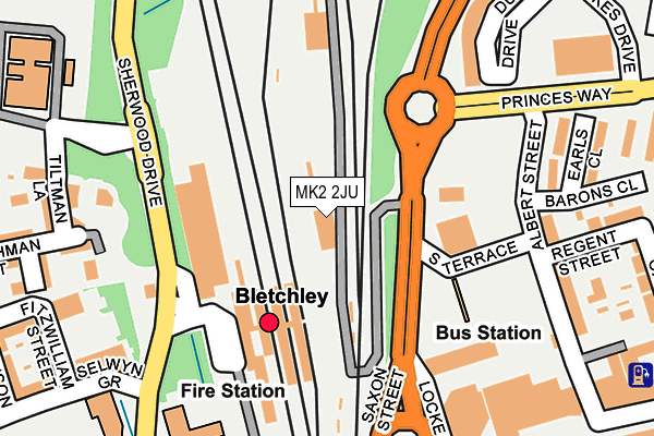 MK2 2JU map - OS OpenMap – Local (Ordnance Survey)