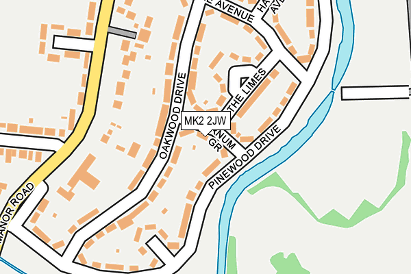 MK2 2JW map - OS OpenMap – Local (Ordnance Survey)