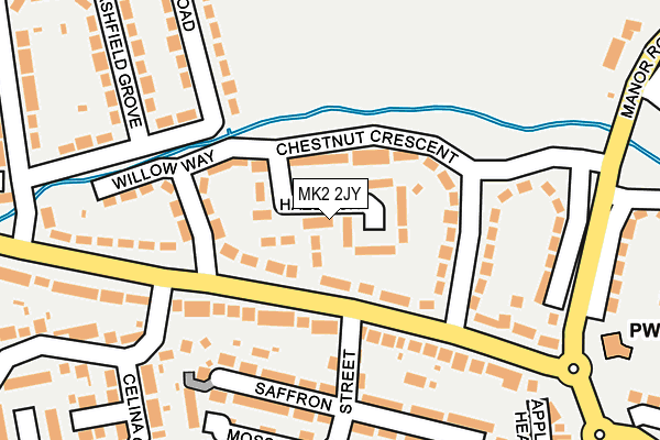 MK2 2JY map - OS OpenMap – Local (Ordnance Survey)