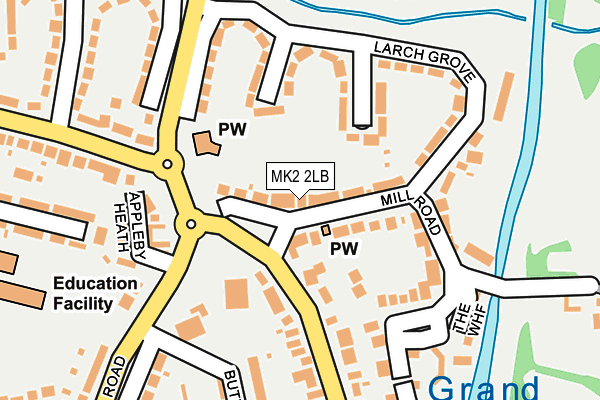 MK2 2LB map - OS OpenMap – Local (Ordnance Survey)