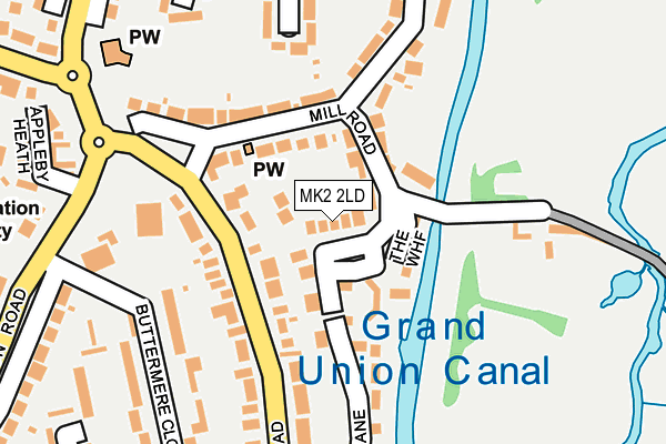 MK2 2LD map - OS OpenMap – Local (Ordnance Survey)