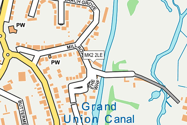 MK2 2LE map - OS OpenMap – Local (Ordnance Survey)