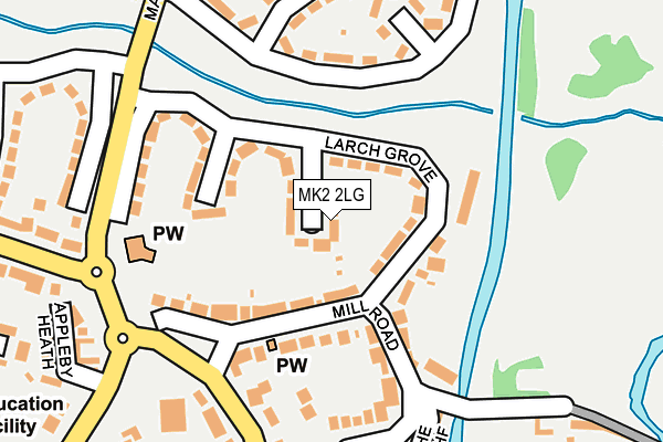 MK2 2LG map - OS OpenMap – Local (Ordnance Survey)