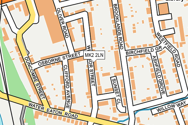MK2 2LN map - OS OpenMap – Local (Ordnance Survey)
