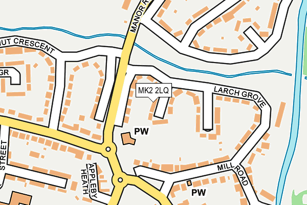MK2 2LQ map - OS OpenMap – Local (Ordnance Survey)