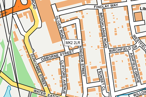 MK2 2LR map - OS OpenMap – Local (Ordnance Survey)
