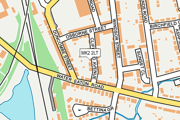 MK2 2LT map - OS OpenMap – Local (Ordnance Survey)