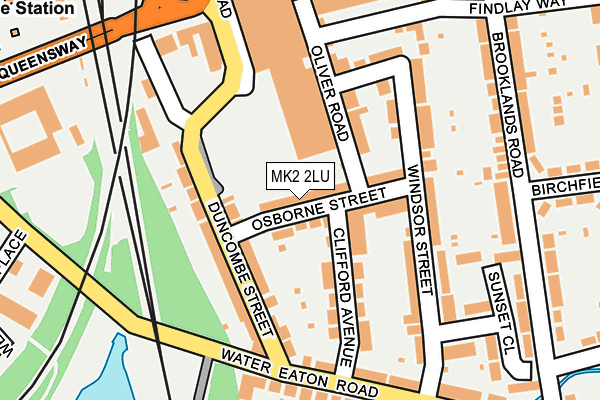 MK2 2LU map - OS OpenMap – Local (Ordnance Survey)