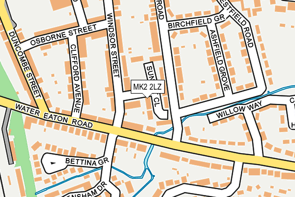 MK2 2LZ map - OS OpenMap – Local (Ordnance Survey)