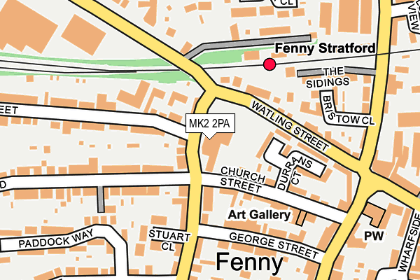 MK2 2PA map - OS OpenMap – Local (Ordnance Survey)