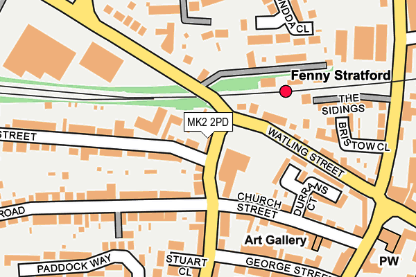 MK2 2PD map - OS OpenMap – Local (Ordnance Survey)