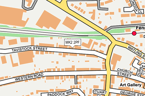 MK2 2PF map - OS OpenMap – Local (Ordnance Survey)