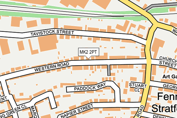 MK2 2PT map - OS OpenMap – Local (Ordnance Survey)